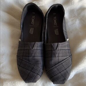 TOMS Alpargata Gray Plaid Shoes